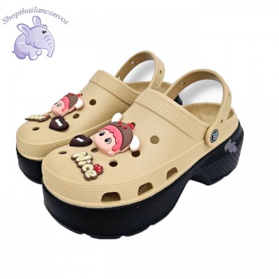 Dép sục nữ cao 8cm Thái Lan TE3148 có Sticker (37-40)